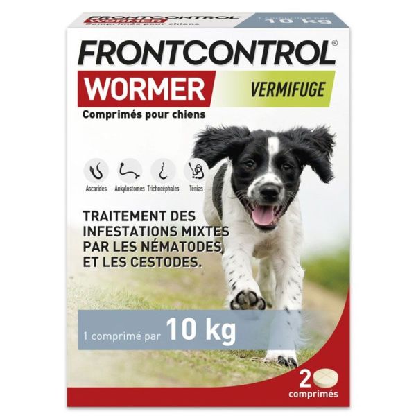 Frontcontrol Wormer Vermifuge pour Chien (2 comprimés)