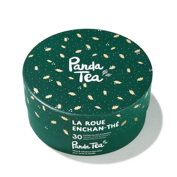 Panda Tea Coffret Noël 2024 La Roue Enchan-Thé Dégustation Bio (30 sachets)