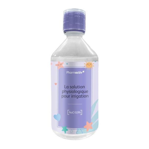 Pharmactiv Solution physiologique pour irrigation NaCl 0,9% (500 ml)