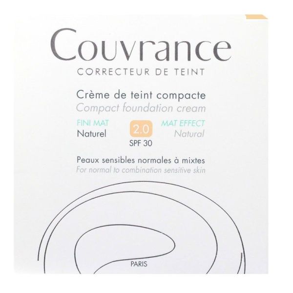 Avene Couvrance  Crème de Teint Compacte fini Mat Naturel 9,5G