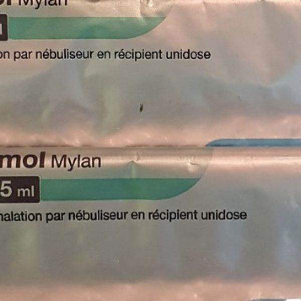 Salbutamol Viatris 2,5 mg/2,5 ml, solution pour inhalation par nébuliseur, 60 unidoses