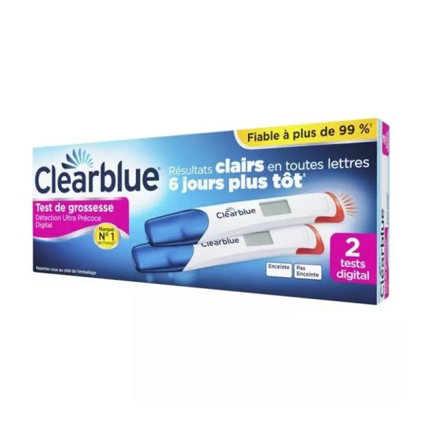 Clearblue Test De Grossesse Détection Ultra Précoce (Lot De 2)