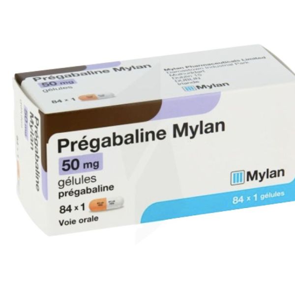 Pregabaline Viatris 50 mg 84 gélules