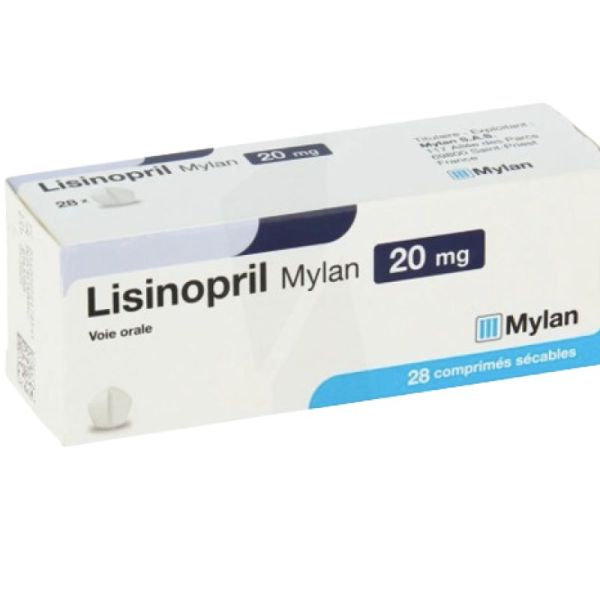 Lisinopril 20 Mg Viatris Comprimé Sécable 28