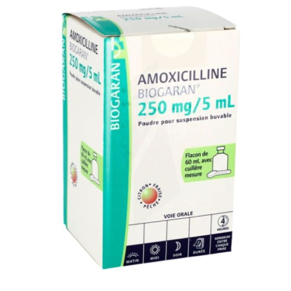 Amoxicilline 250Mg Biogar Pdr 60Ml