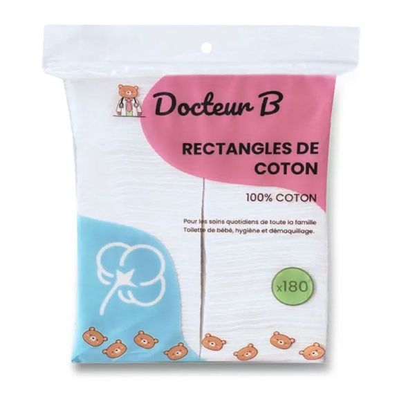 Docteur B Rectangles De Coton Pads (x180)