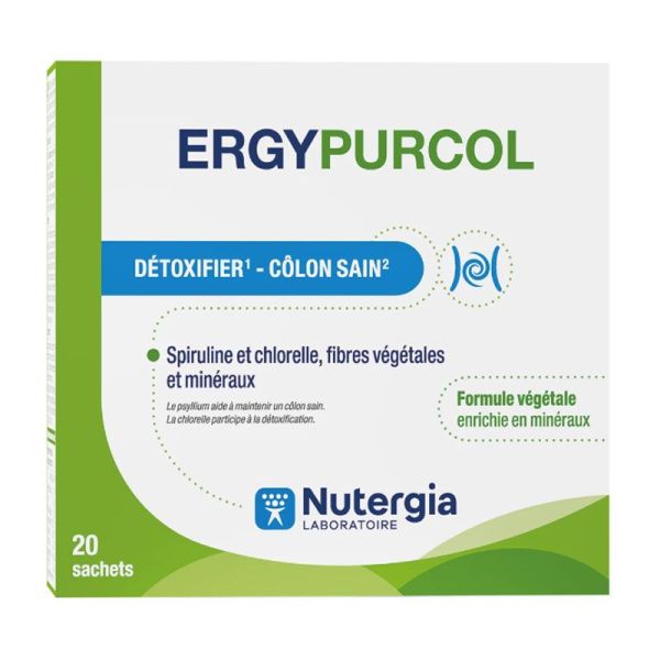 Nutergia Ergypurcol détoxifier côlon sain formule végétale (20 sachets)