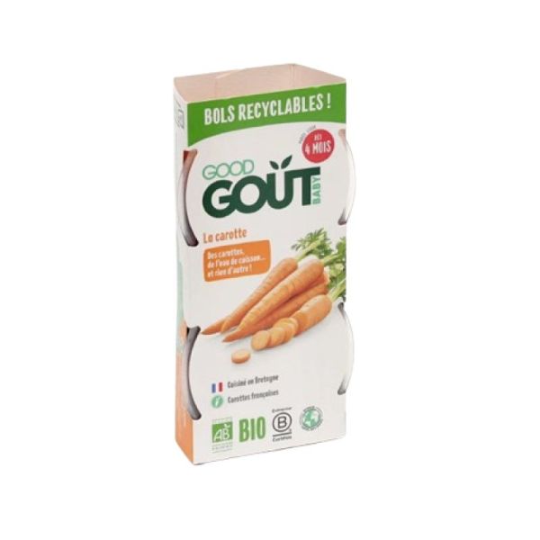 Good Goût purée de Carotte bio, 120 g x 2