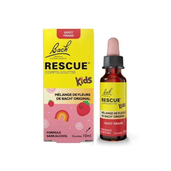 Rescue Bach Kids mélange de fleurs de Bach original goût Fraise (10 ml)