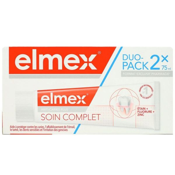 Elmex Dentifrice Soin Complet 2*75Ml