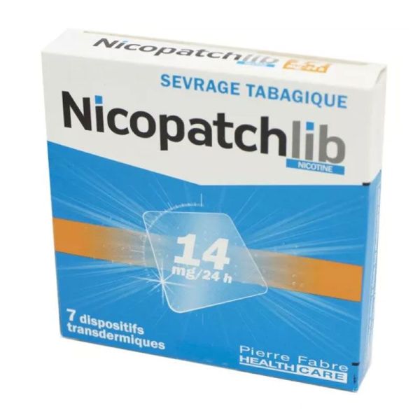 Nicopatchlib patch de nicotine transdermique sevrage tabagique 14 mg/24h (x7)