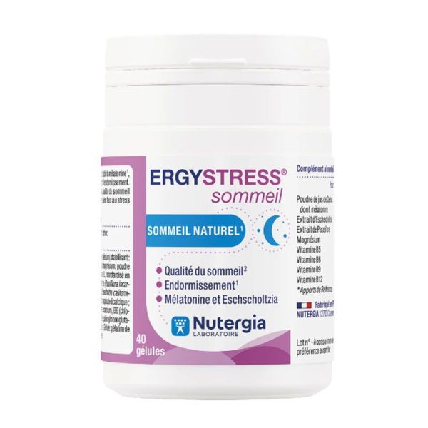 Nutergia Ergystress Sommeil sommeil naturel, endormissement (40 gélules)