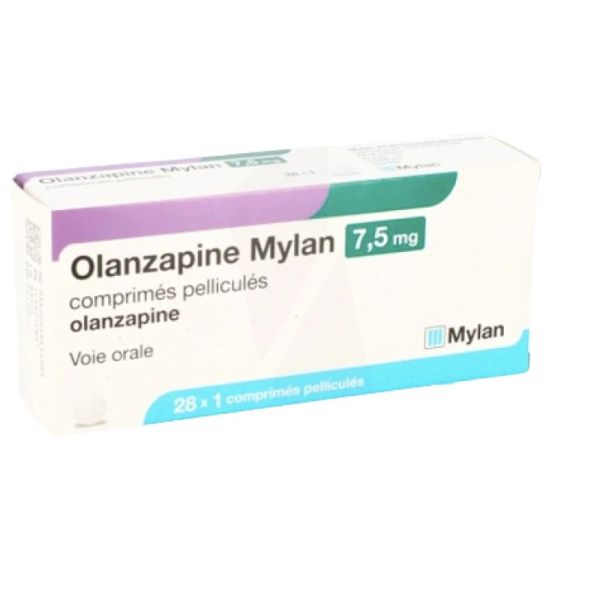 Olanzapine Viatris 7,5 mg 28x1 comprimés pelliculés