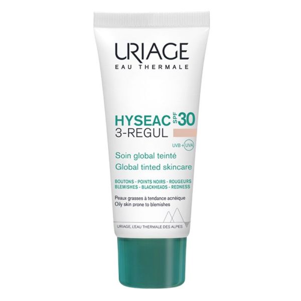 Uriage Hyséac 3-Regul SPF30 Teinté boutons, points noirs, rougeurs (40 ml)