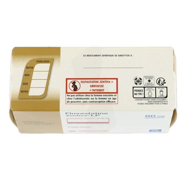 Zentiva Fluvastatine 80 mg Libération Prolongée (30 Comprimés)