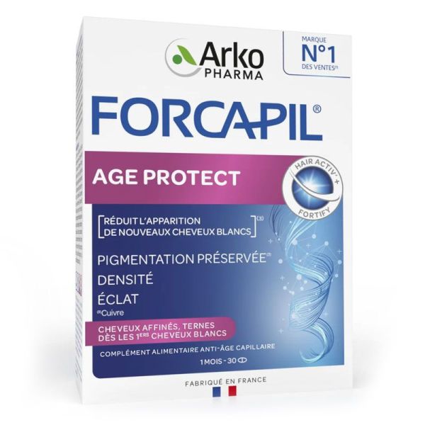 ArkoPharma Forcapil Age Protect anti cheveux blancs (30 comprimés)