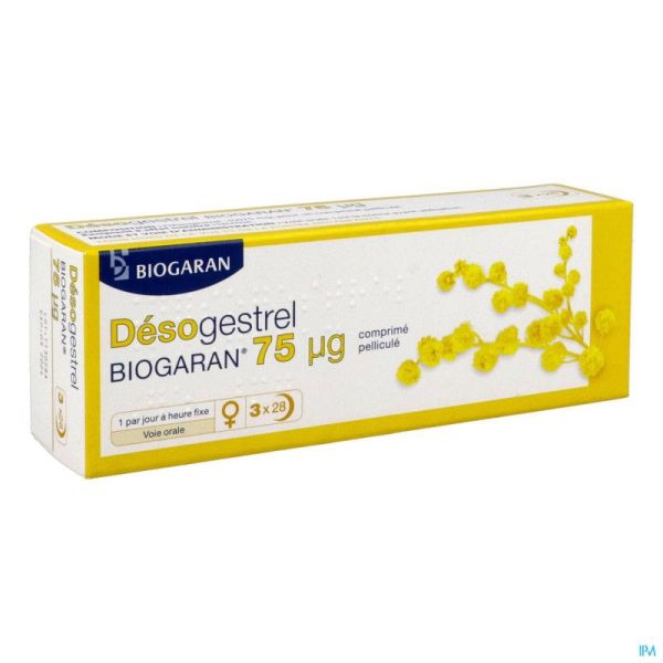 Desogestrel Biog 75Mcg Cpr3X28