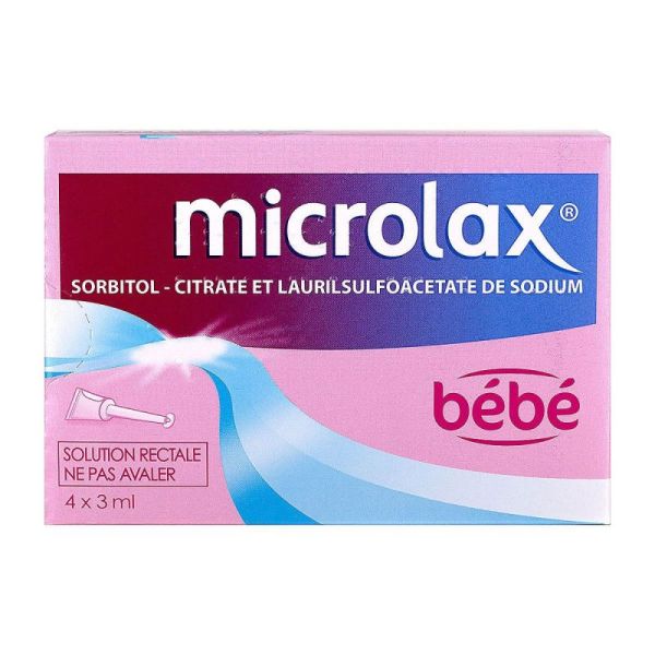 Microlax Bébé Solution Rectale Unidose 3ml x4