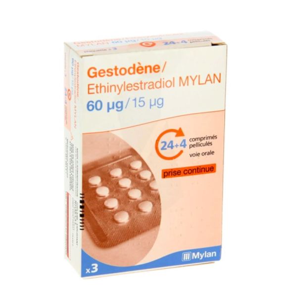 Gestodene/Ethinylestradiol  Myla 60/15Mcg    3X28