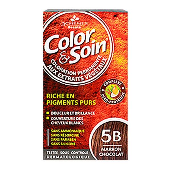 COLOR & SOIN Coloration Permanente 5B Marron Chocolat