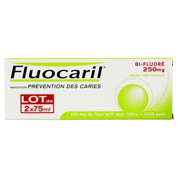 Fluocaril Bi Fluore 250Mg Menthe 2*75Ml Pate