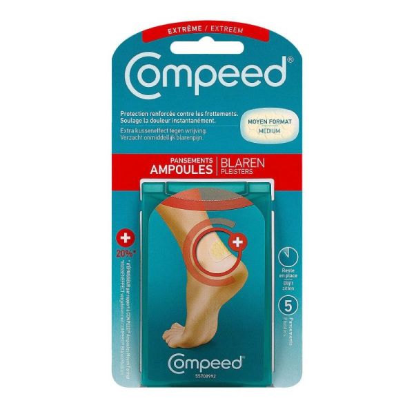 Compeed Pansement Ampoule Extreme Moyen Format X5