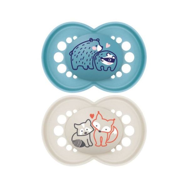 MAM Sucette Original 6 mois + n°49 Animaux (lot de 2)