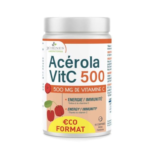 ACÉROLA Vitamine C 500mg 60 comprimés