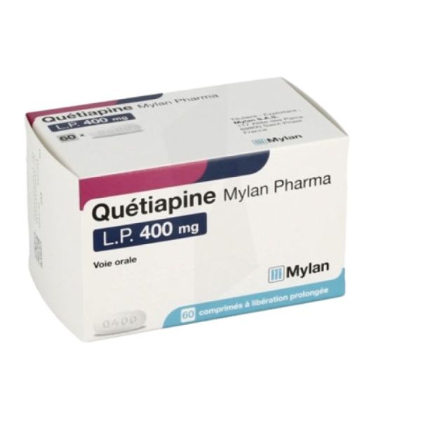 Quetiapine Viatris 400 mg Lp 60X1 comprimés