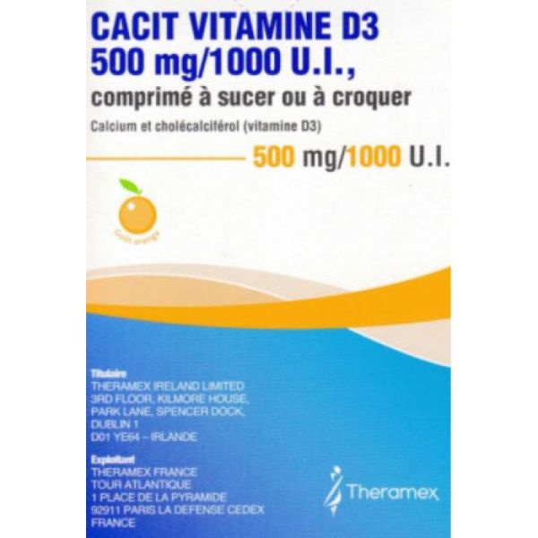 Cacit Vit D3 500Mg/1000Ui Cpr 30