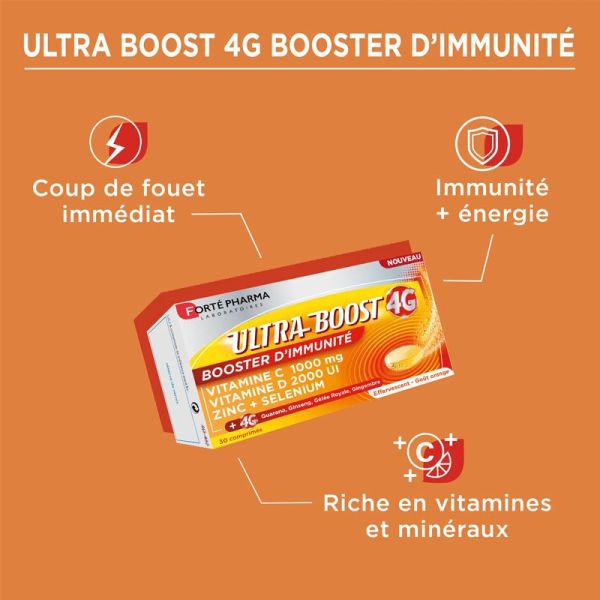 Forté Pharma Ultra Boost 4G Booster d'Ilmmunité (30 comprimés effervescents)