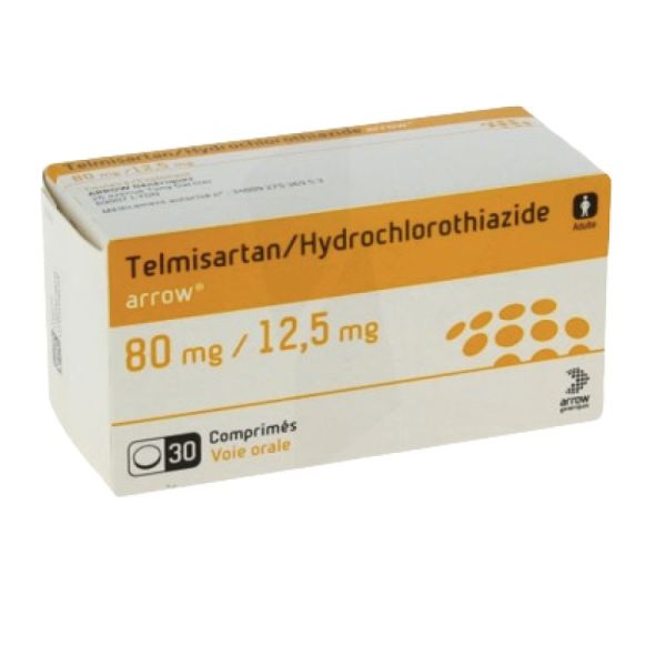 TELMISARTAN/HYDROCHLOROTHIAZIDE VIATRIS 80 MG/12,5 MG, 30 COMPRIMÉS