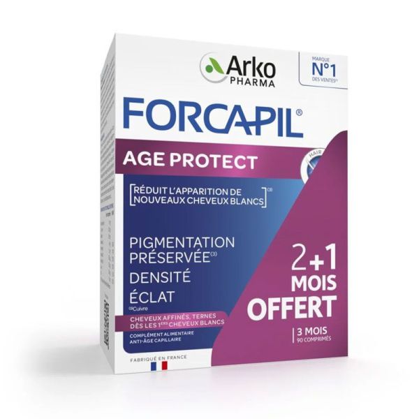 ArkoPharma Forcapil Age Protect anti cheveux blancs (90 comprimés)