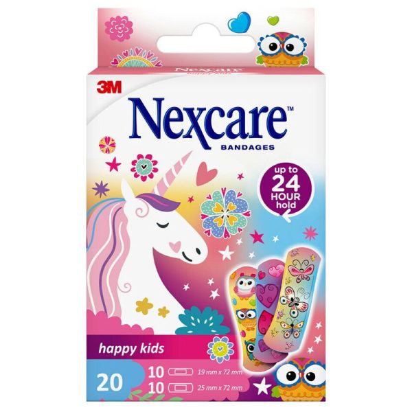 3M Nexcare Happy Kids pansements licorne (x20)