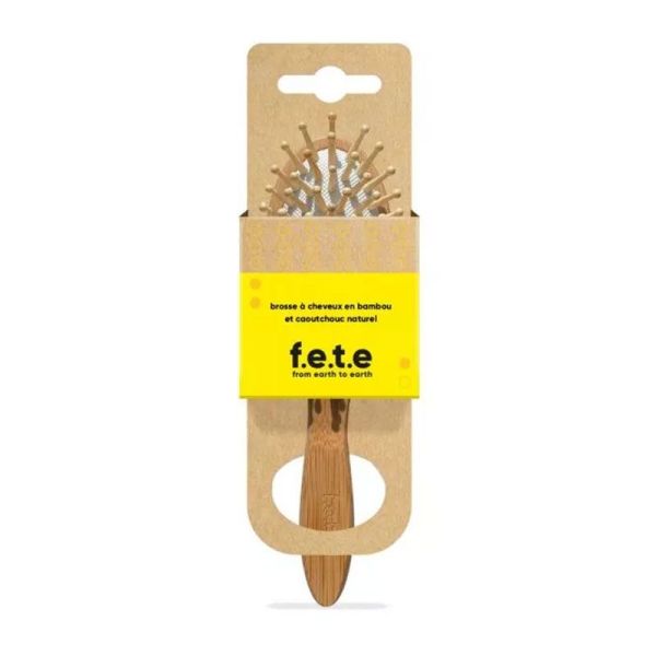 F.E.T.E. Brosse à cheveux ronde en bambou (petit format)