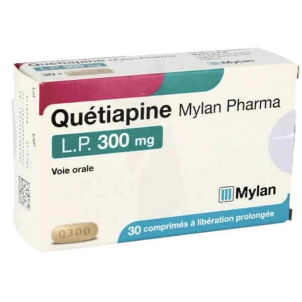 Quetiapine Viatris 300 mg Lp 30X1 comprimés