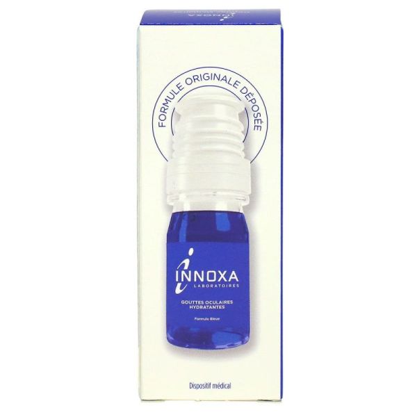 Innoxa Gouttes Oculaires Hydratantes Yeux Rouges et Fatigués Formule Bleue (10 ml)