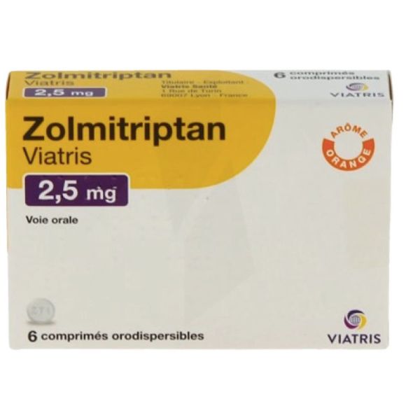 Zolmitriptan Viatris 2,5 mg, 12 comprimés orodispersibles