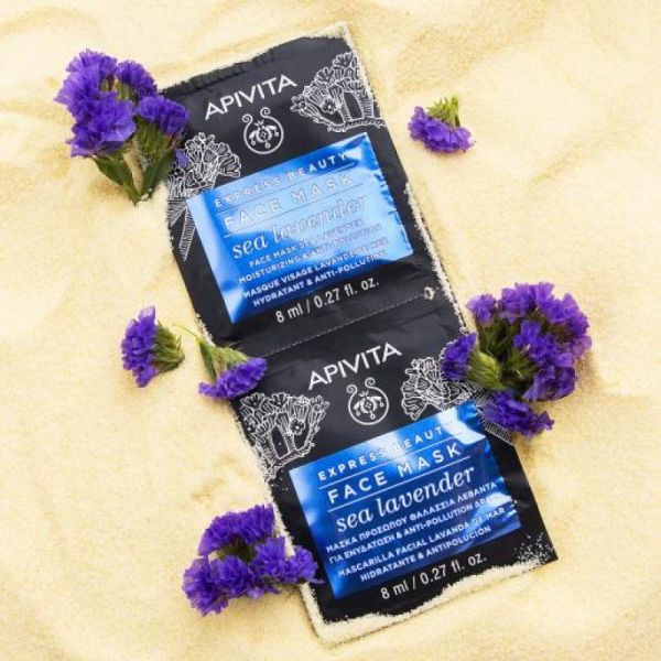 EXPRESS BEAUTY Masque Visage Hydratant & Anti-pollution Lavande de Mer