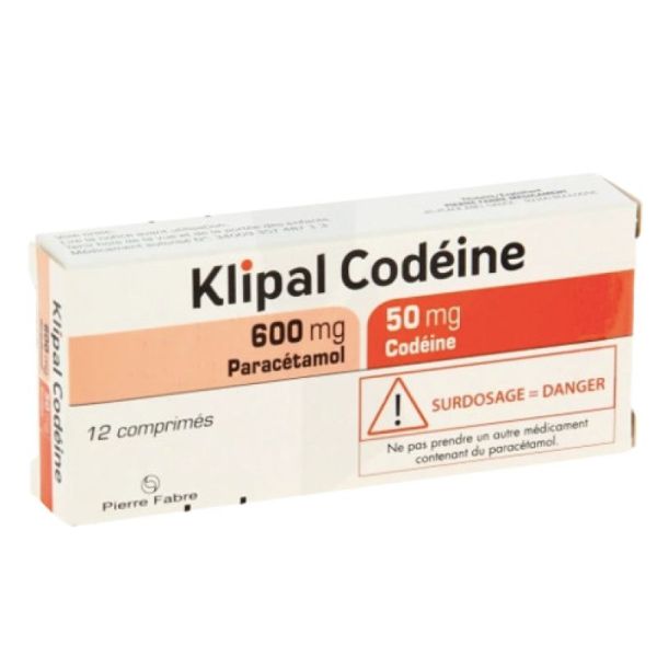 Klipal 600 Mg/50 Mg Comprimé Boîte de 12