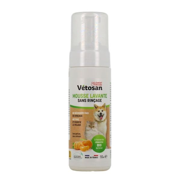 Clément Thekan Vetosan mousse lavante clémentine Bio (150ml)