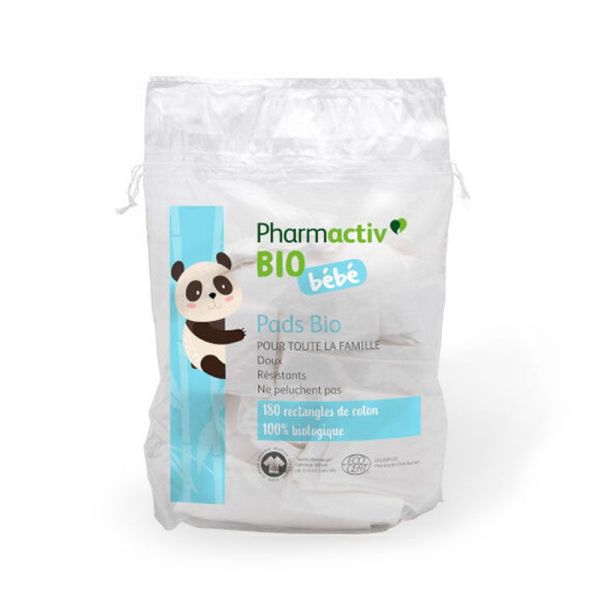 Pharmactiv Bio Bébé Pads de Coton Bio (Sac de 180)