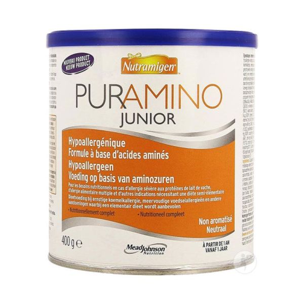 Nutramigen Puramino Junior Lait Infantile Allergie au Lait de Vache (400 g)