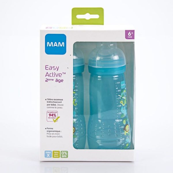 Mam Bib Bleu Garc 330Mltet Debx X 2