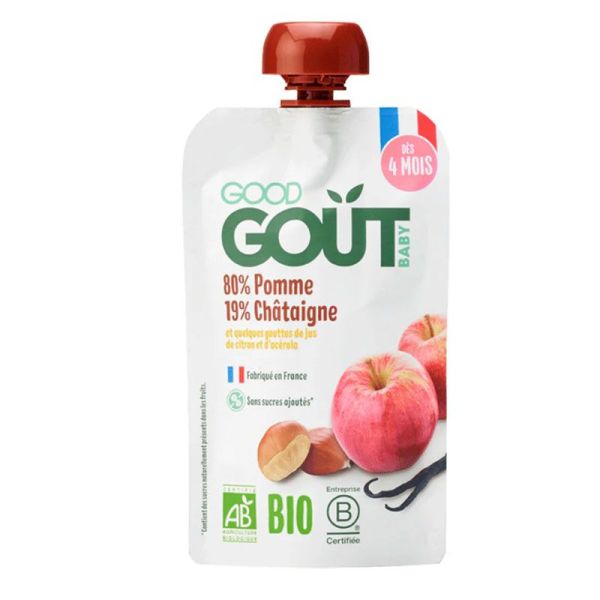 Good Goût Purée Pomme Châtaigne Bio bébé dès 4 mois (120 g)