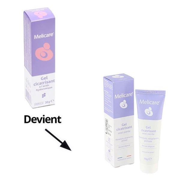 Melicare Gel Cicatrisant miel stérile mamelons, césarienne, périnée (30 g)