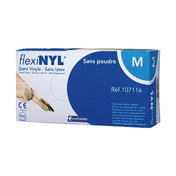 Euromedis Gant Vinyle sans poudre Flexinyl Taille 8/9 Large (x100)