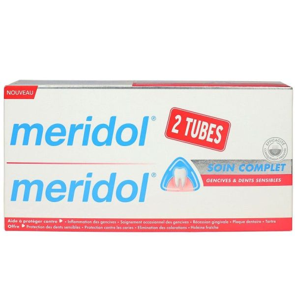 Meridol Dentifrice Soin Complet Gencives & Dents Sensibles (2 x 75 ml)