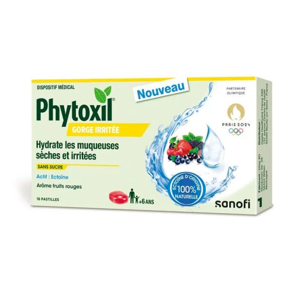 Phytoxil Pastilles Gorge Irritée Arôme Fruits Rouges (x16)