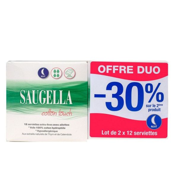 Saugella Cotton Touch Serviette Nuit 12*2